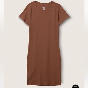 Ribbed Short Sleeve Mini Dress